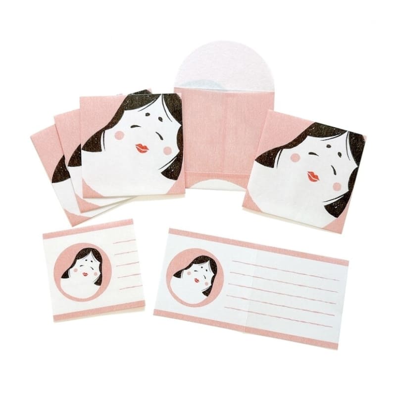 Set Tarjetas y Sobres Pochibumi Otafuku
