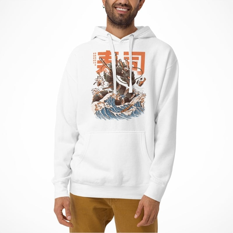 Sudadera Japonesa Dragón Sushi