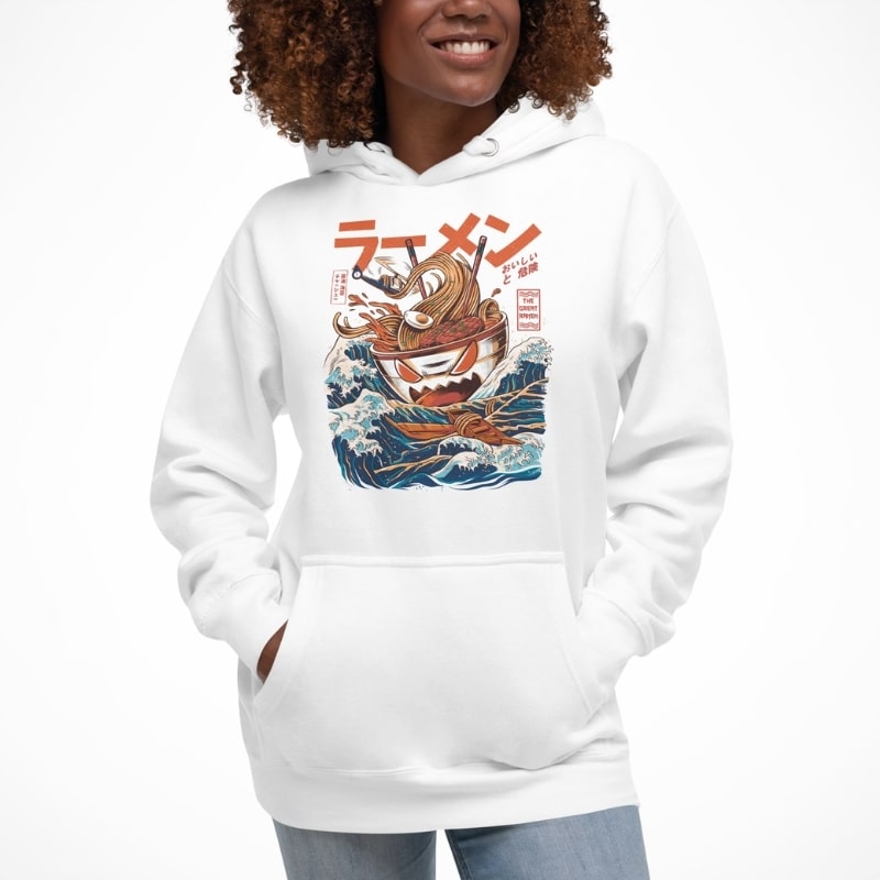 Sudadera Japonesa El Gran Ramen de Kanagawa