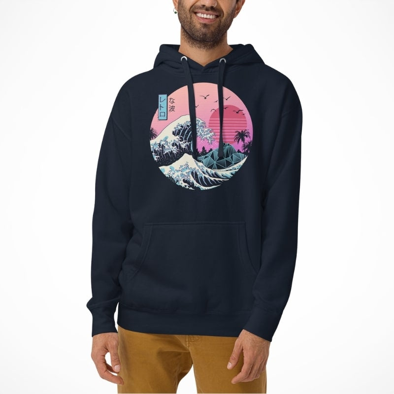 Sudadera Japonesa Kanagawa Retro
