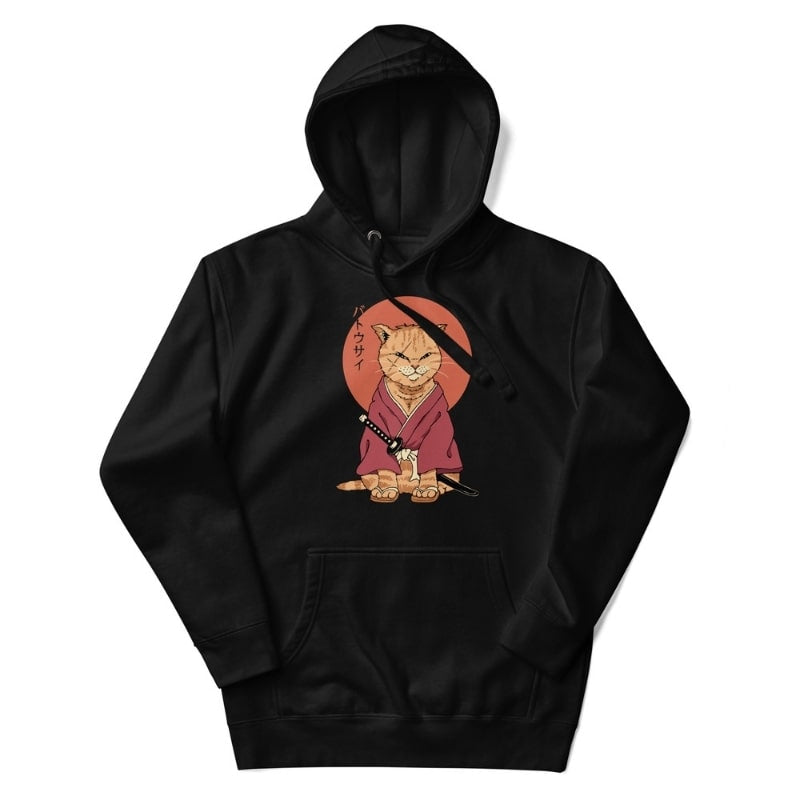 Sudadera Japonesa Neko Battōsai S / Negro