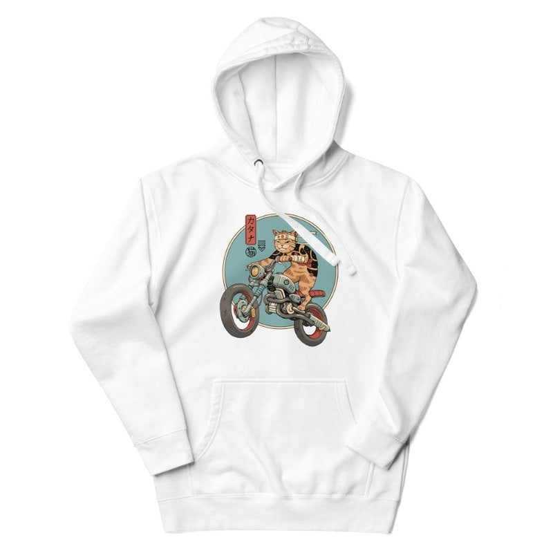 Sudadera Japonesa Neko Rider S / Blanco