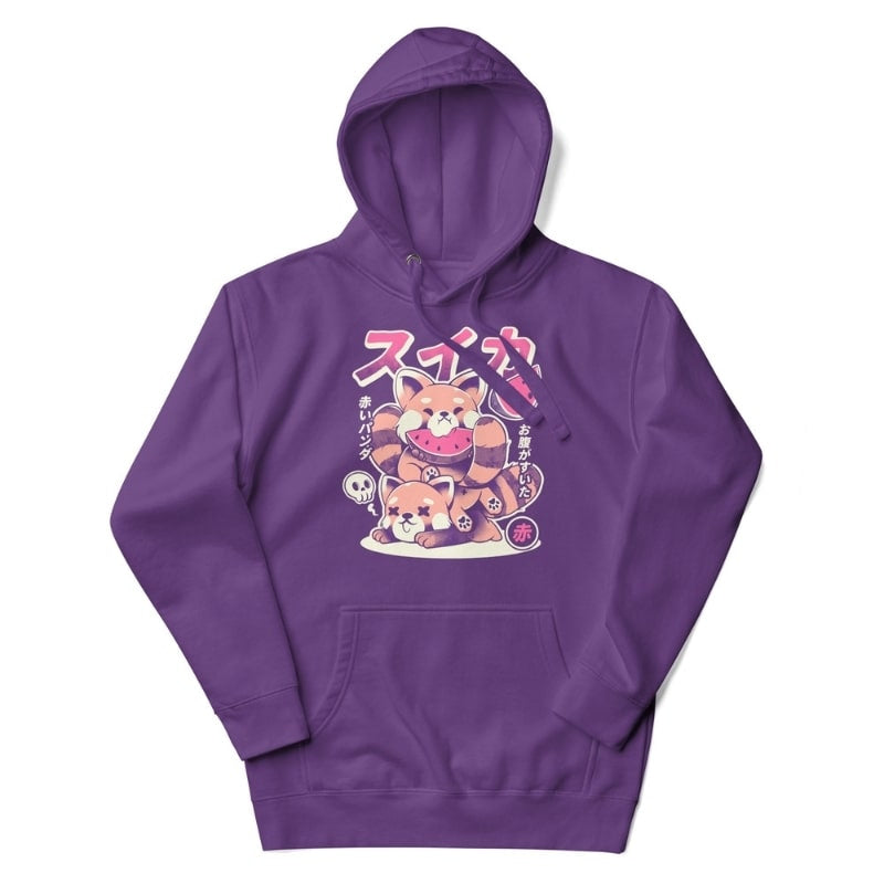 Sudadera Japonesa Panda Rojo S
