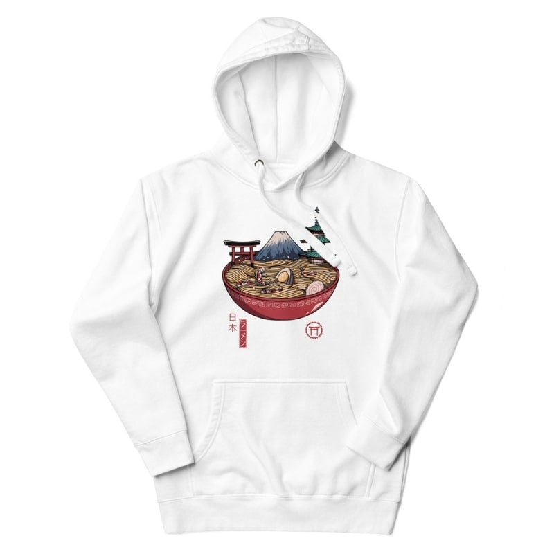 Sudadera Japonesa Ramen Life S / Blanco