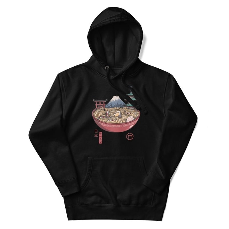 Sudadera Japonesa Ramen Life S / Negro