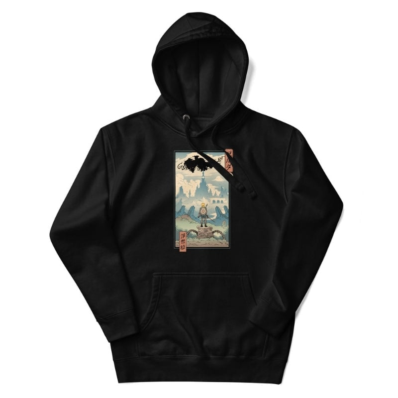 Sudadera Japonesa Ukiyo-e La Leyenda S / Negro