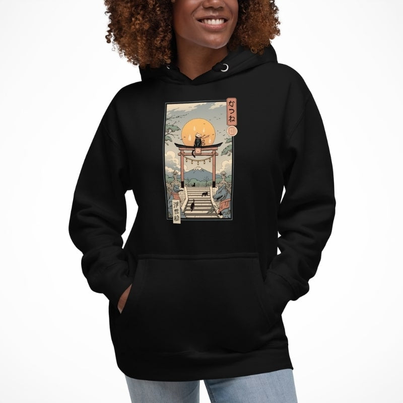 Sudadera Japonesa Ukiyo-e Neko Inari