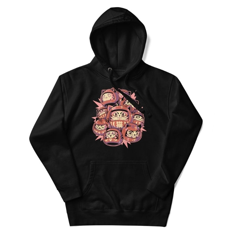 Sudadera japonesa Daruma Cat - S