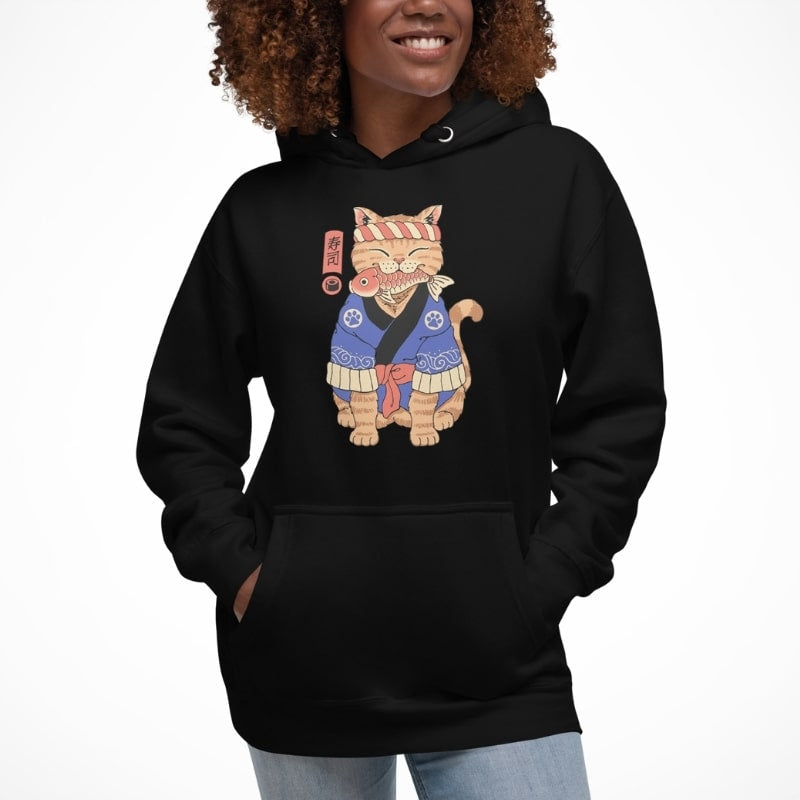 Sudadera japonesa Neko Sushi Master