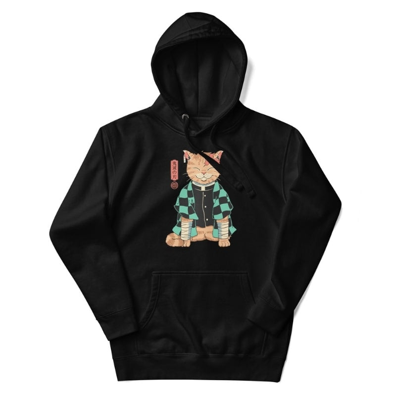 Sudadera japonesa Neko Pourfendeur - S / Negro