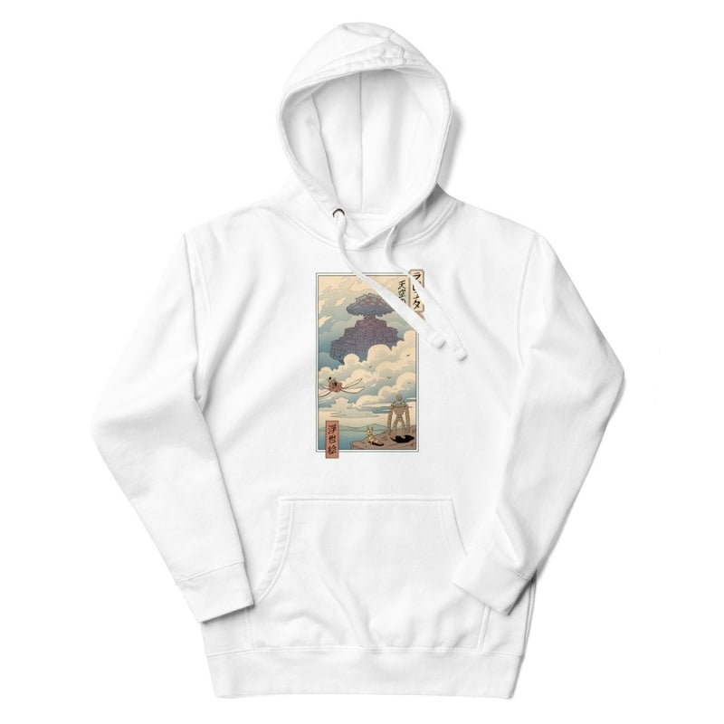 Sudadera japonesa Ukiyo-e Laputa - S / Blanca