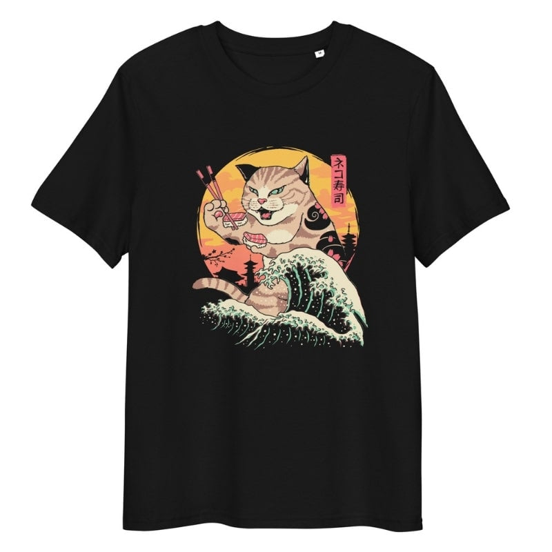 Camiseta japonesa Kaiju Neko Sushi - S