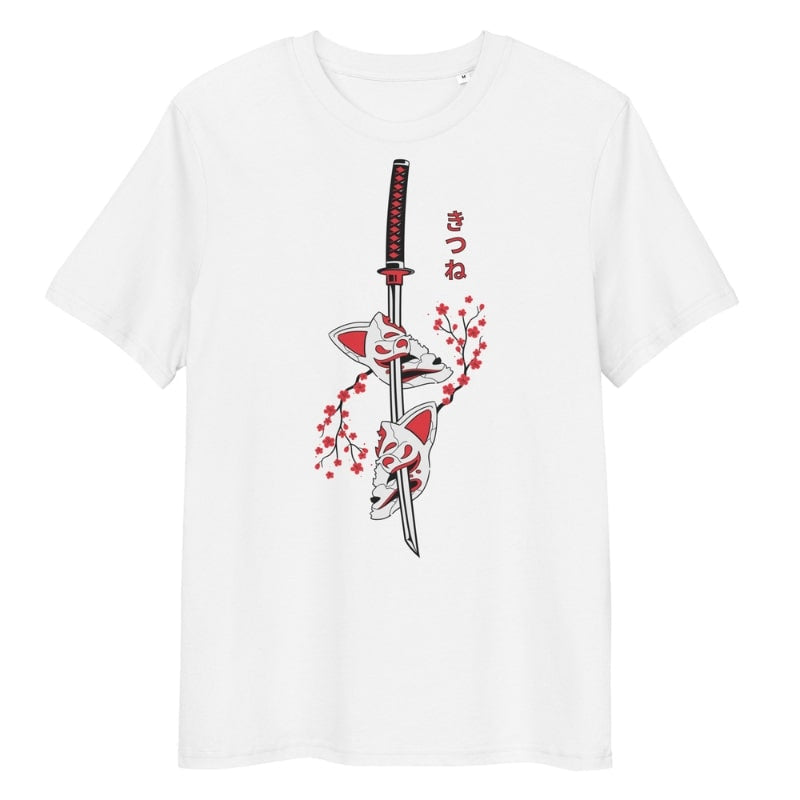 Camiseta japonesa Kitsune Sakura - S