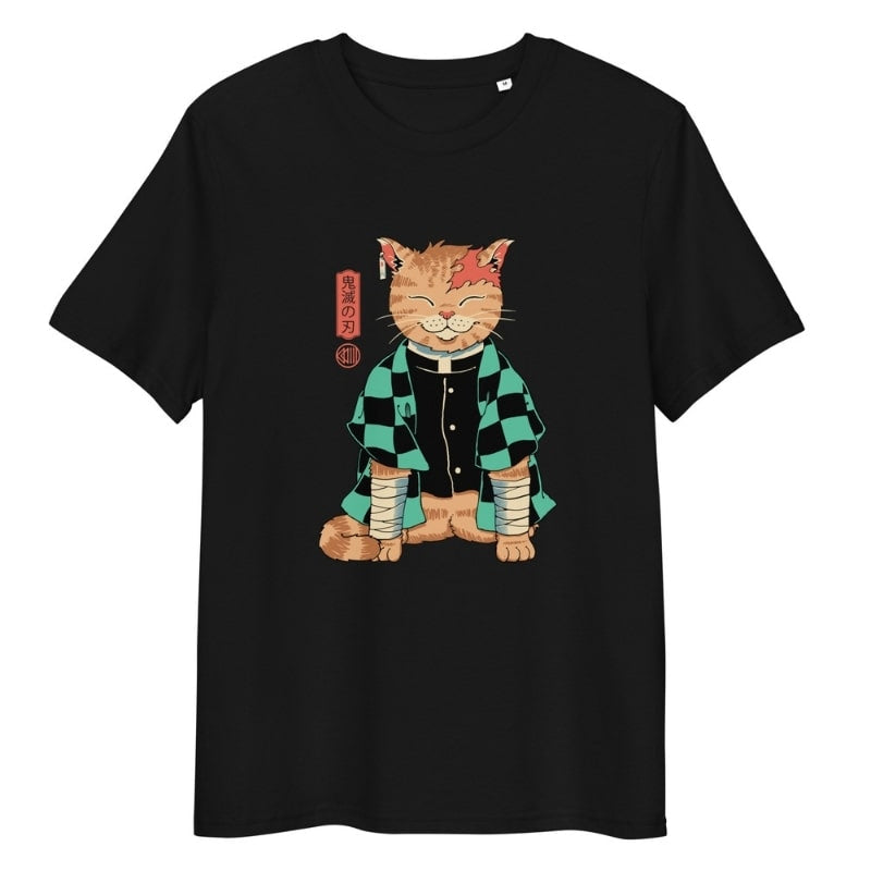 Camiseta japonesa Neko Pourfendeur - S / Negro