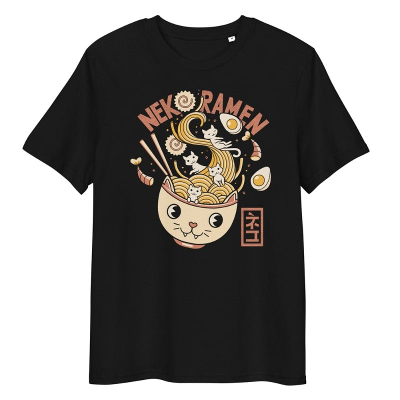 Camiseta japonesa Neko Ramen - S