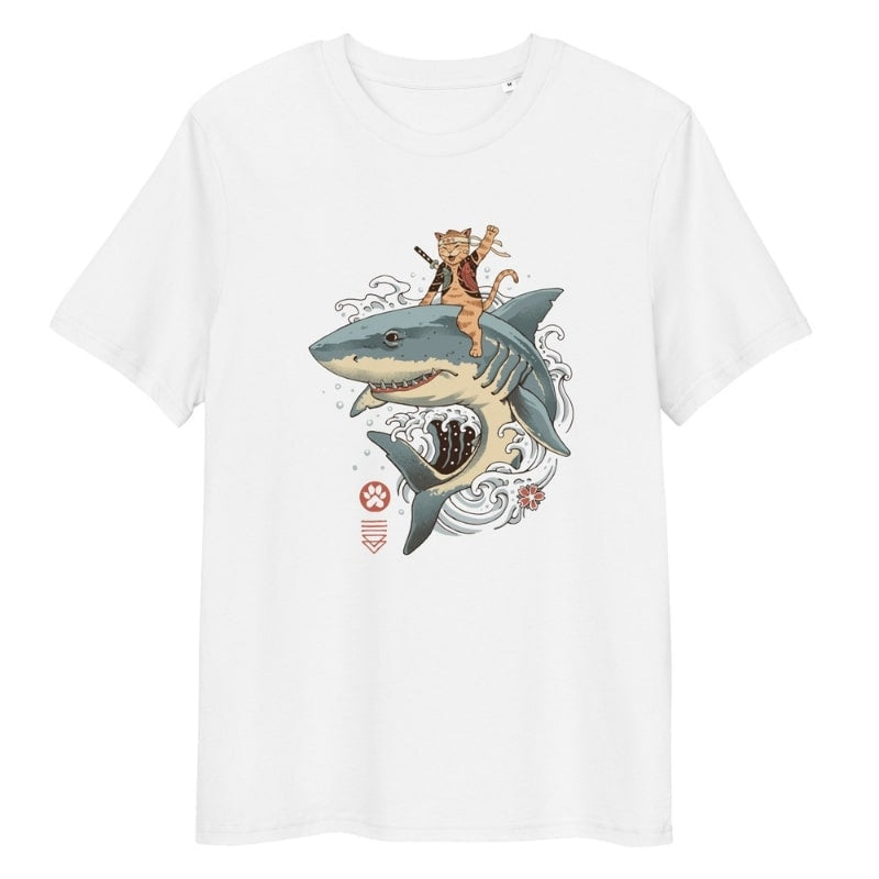 Camiseta japonesa Neko Shark - S