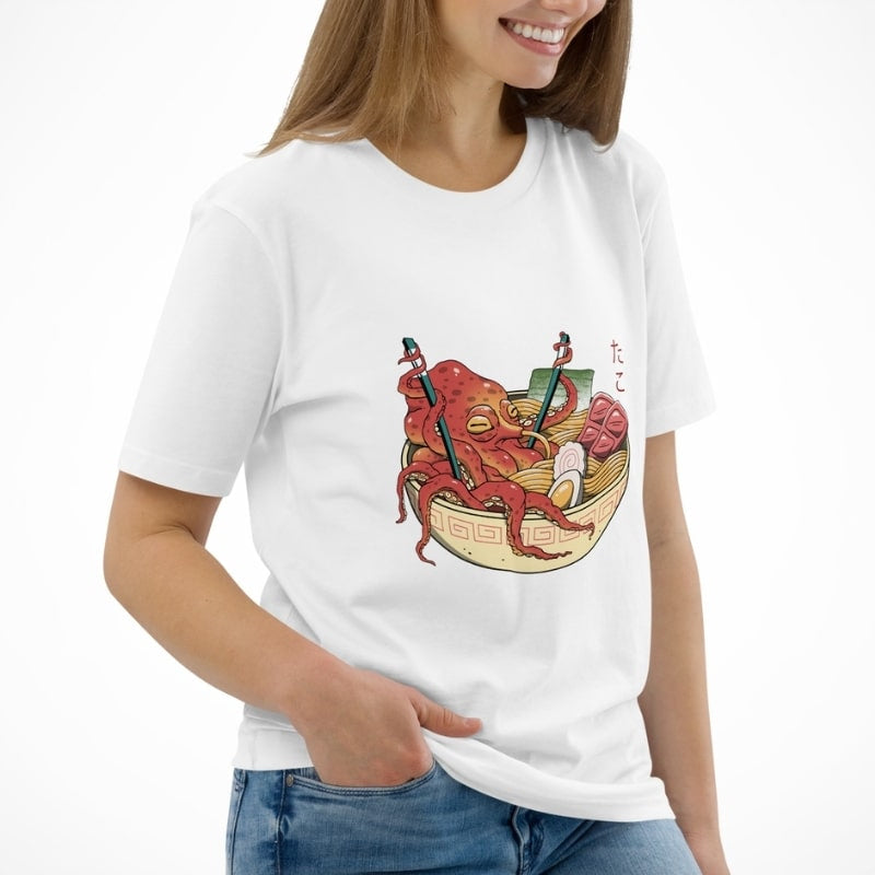 Camiseta Japonesa Ramen de Pulpo