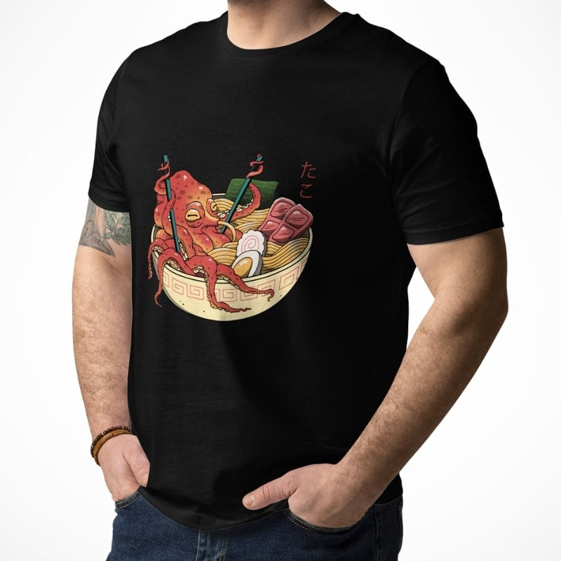 Camiseta Japonesa Ramen de Pulpo