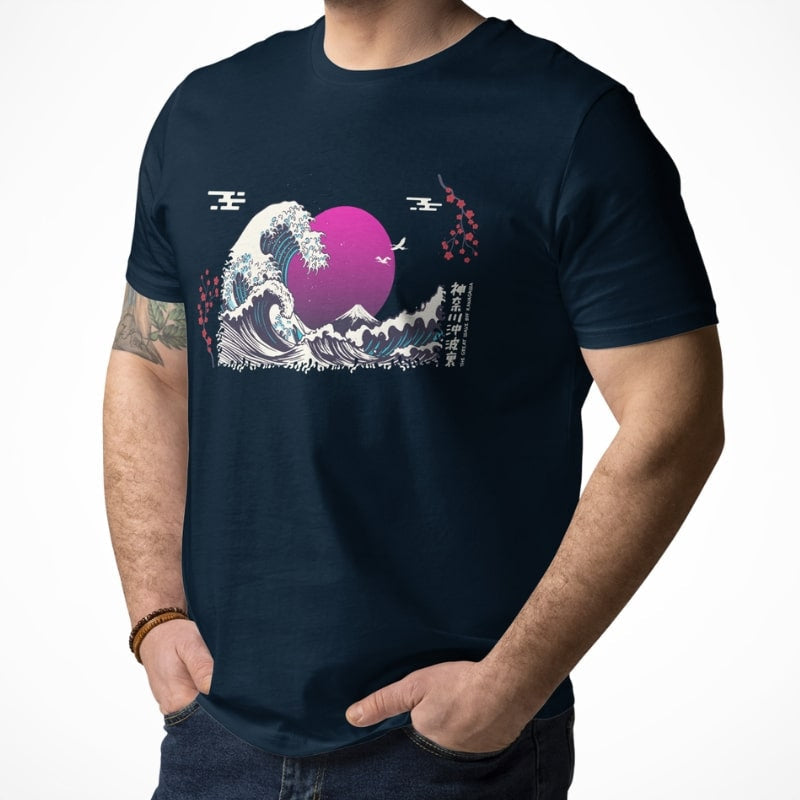 Camiseta japonesa Purple Wave