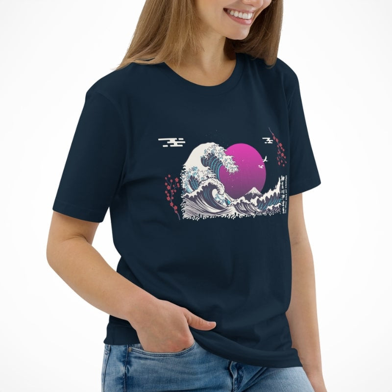 Camiseta japonesa Purple Wave