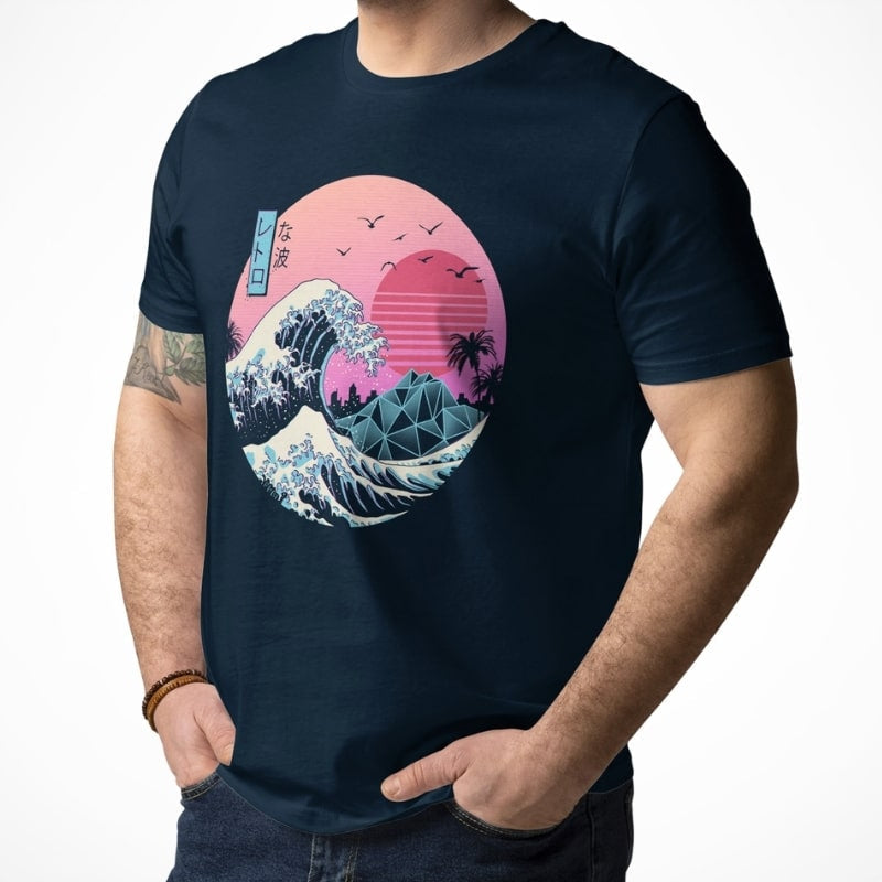 Camiseta Japonais Rétro Kanagawa