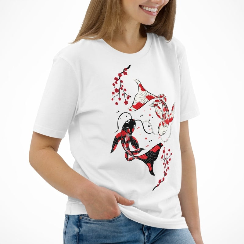 Camiseta japonesa Sakura Koi