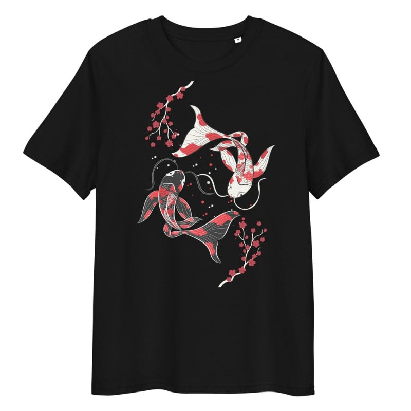 Camiseta japonesa Sakura Koi - S / Negra