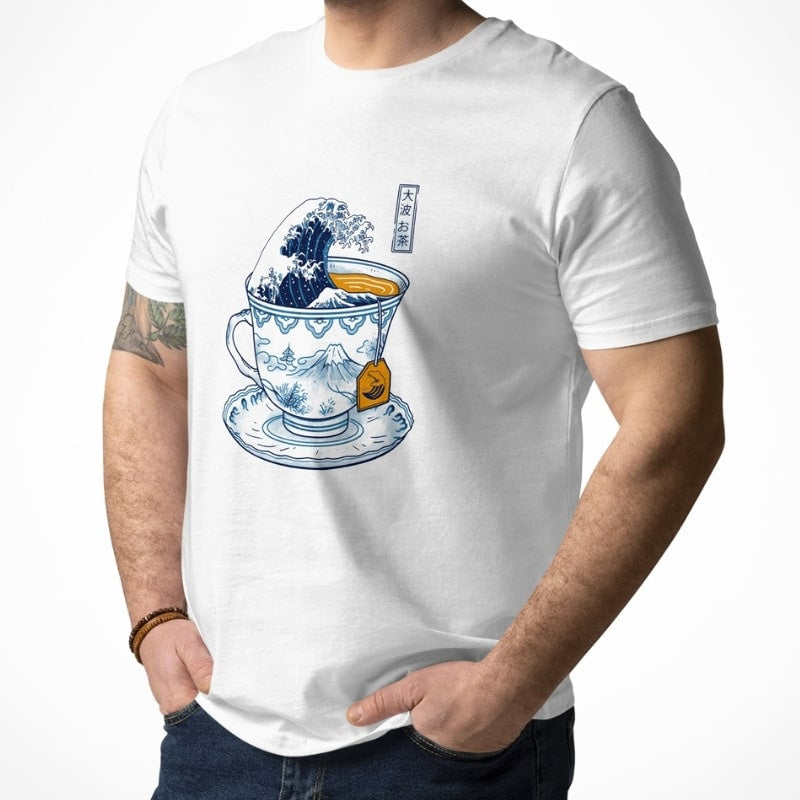 Camiseta Japonesa El Gran Té de Kanagawa