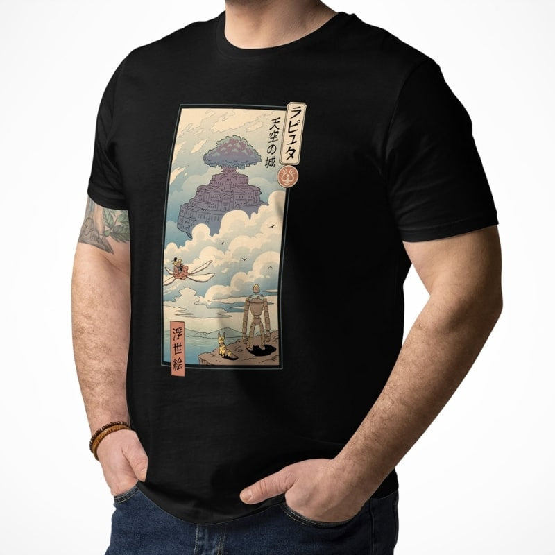 Camiseta Japonesa Ukiyo-e Laputa