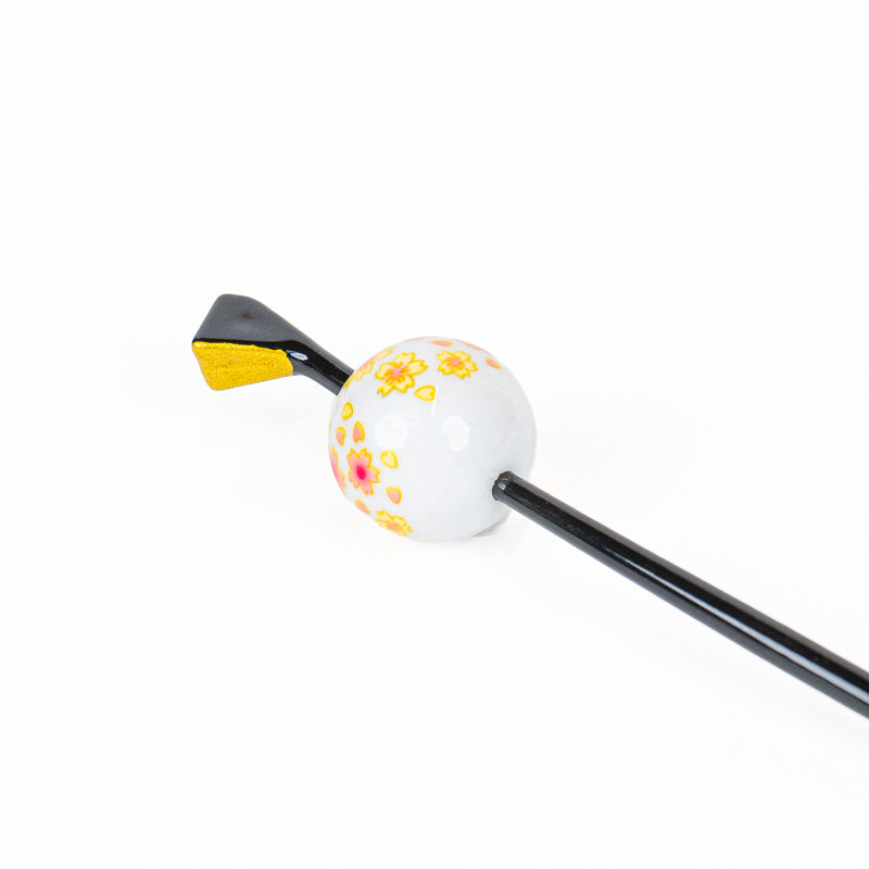 Tama Kanzashi japonés Ukidama blanco