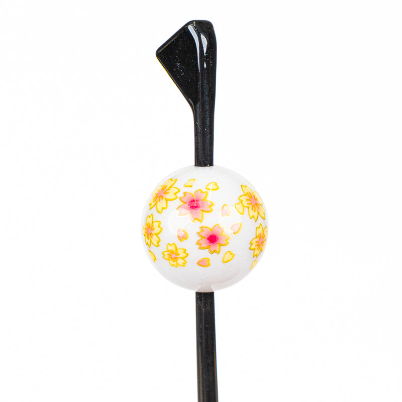 Tama Kanzashi japonés Ukidama blanco