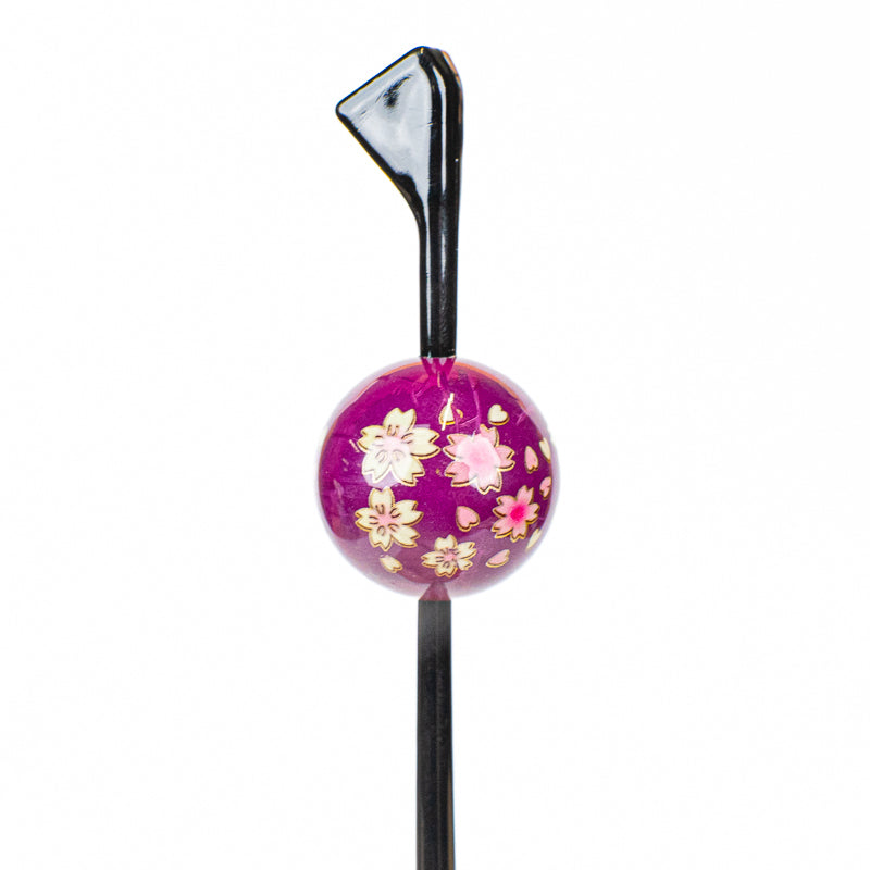 Tama Kanzashi japonés Ukidama morado