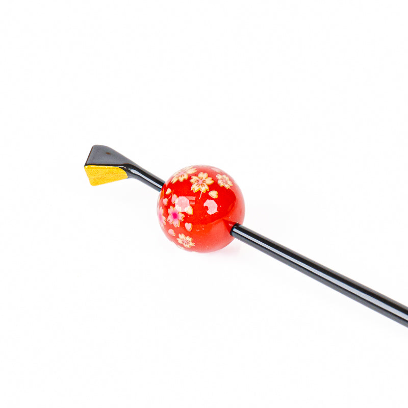 Tama Kanzashi japonés Ukidama rojo