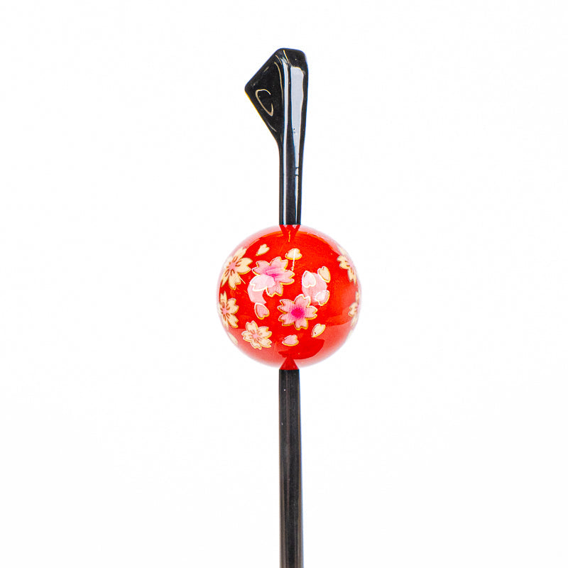Tama Kanzashi japonés Ukidama rojo