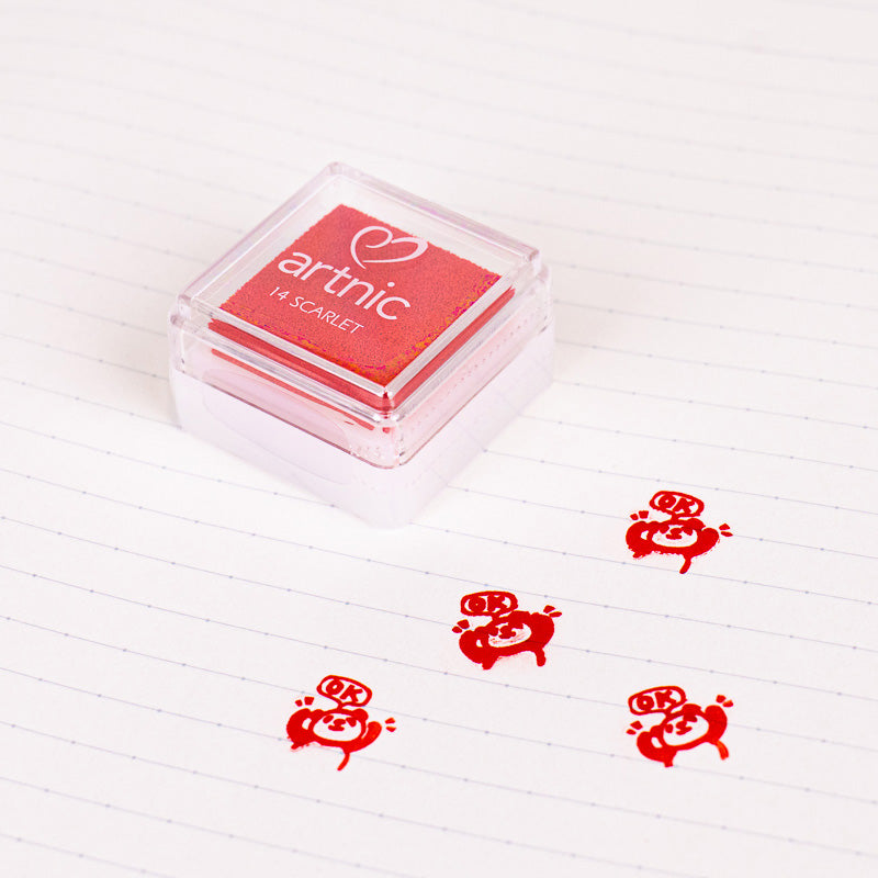 Tampón de Tinta Japonés – 7 Colores a Elegir Rojo escarlata