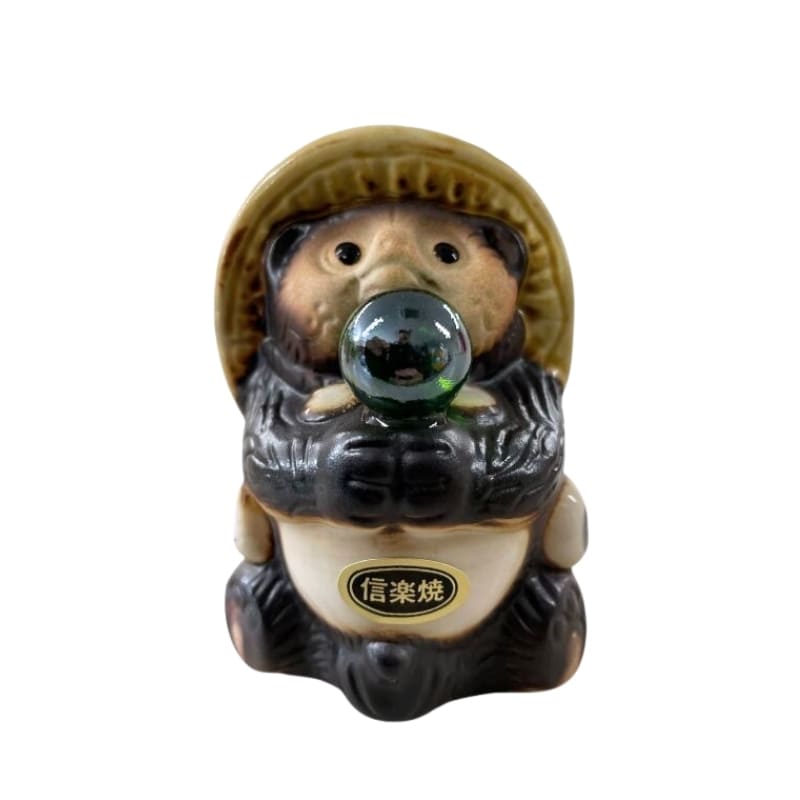 Figura Tanuki Perla Verde