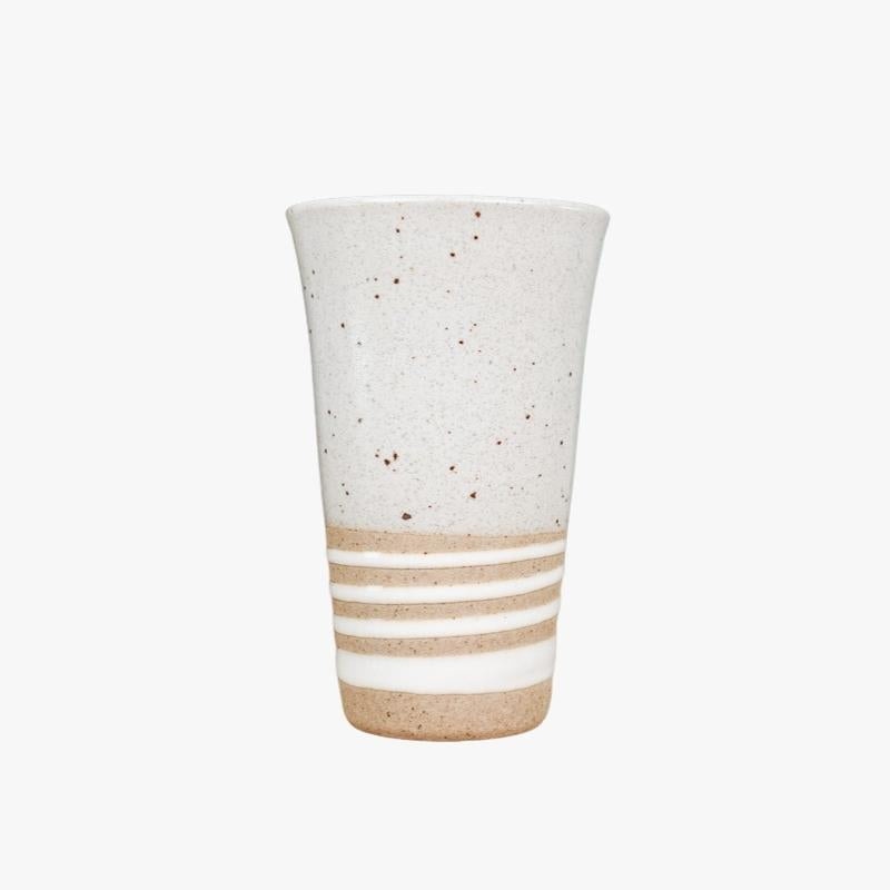 Taza Japonesa de Terracota Blanca