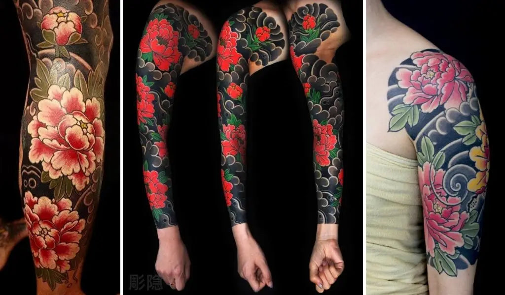 tatuaje japonés peonia