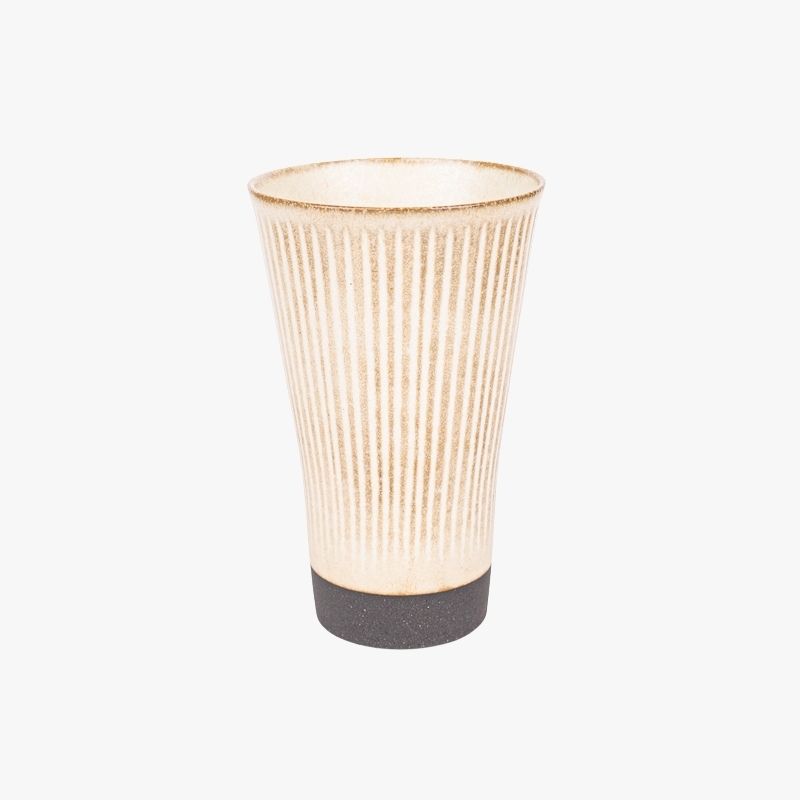 Taza japonesa grande beige