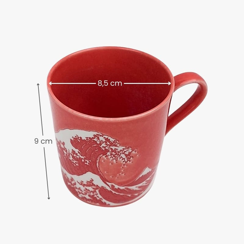 Taza Japonesa Kanagawa Roja