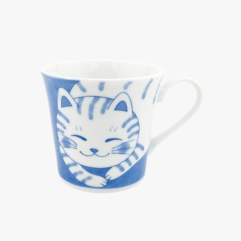 Taza Japonesa Neko Azul