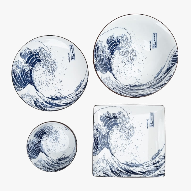Tazón de Ramen Japonés Hokusai
