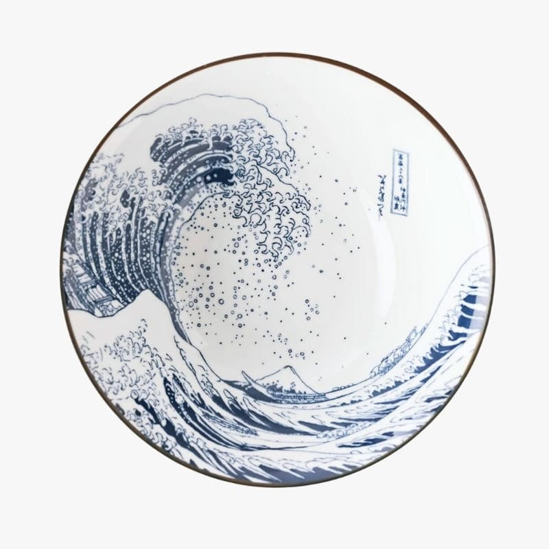 Tazón de Ramen Japonés Hokusai
