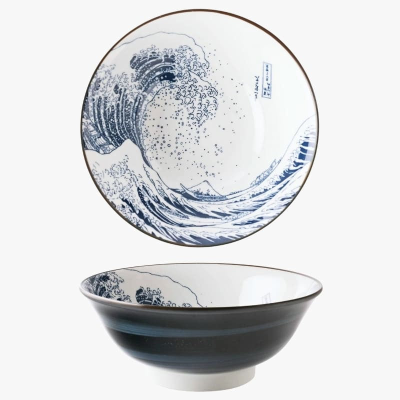 Tazón de Ramen Japonés Hokusai