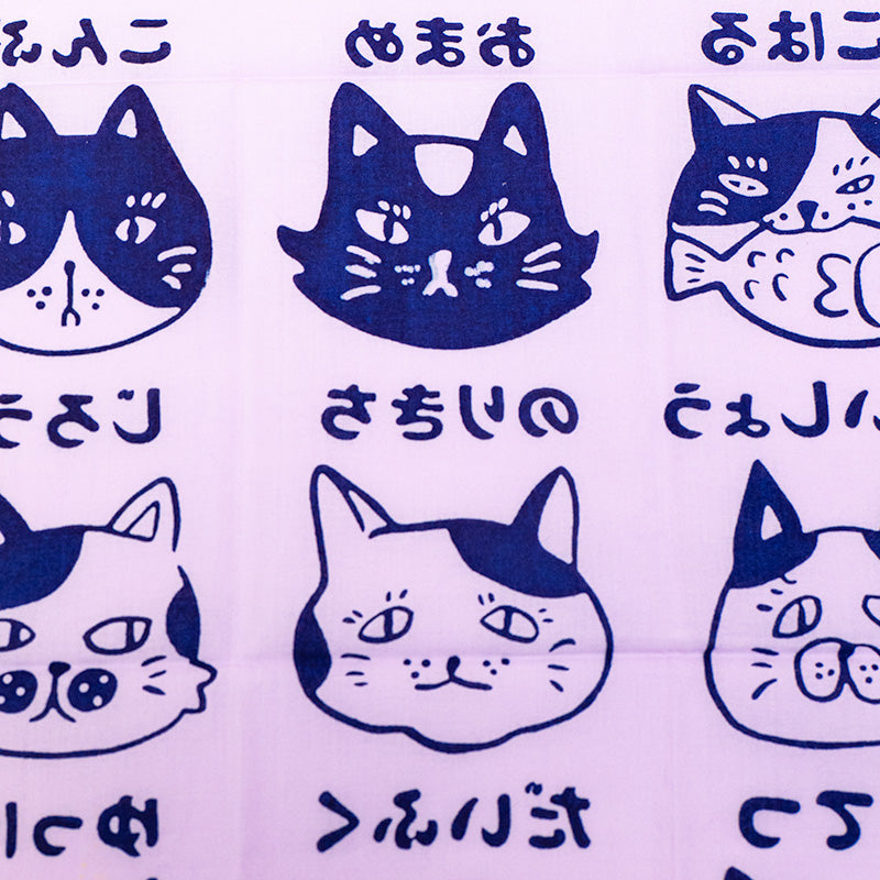 Tenugui Japonés Gatos