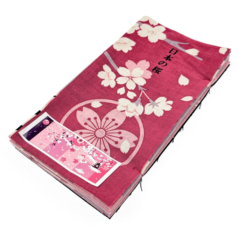 Tenugui Japonés Sakura Fucsia