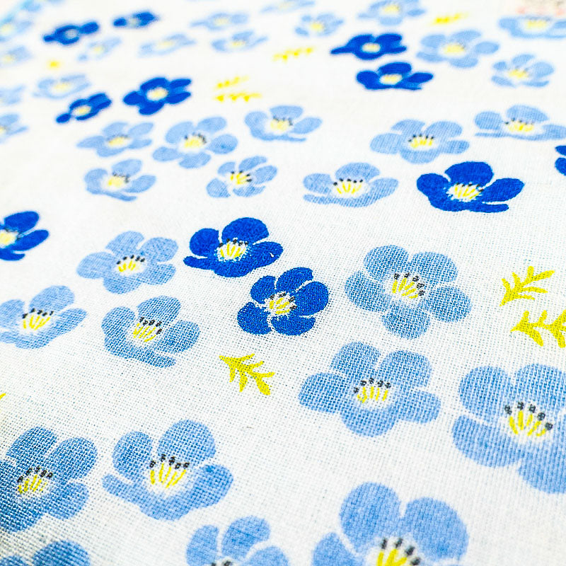 Toalla Japonesa - Pequeñas Flores Azules