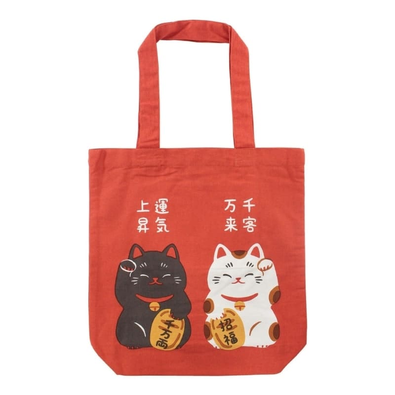 Tote Bag Rouge Maneki Neko Shōfuku