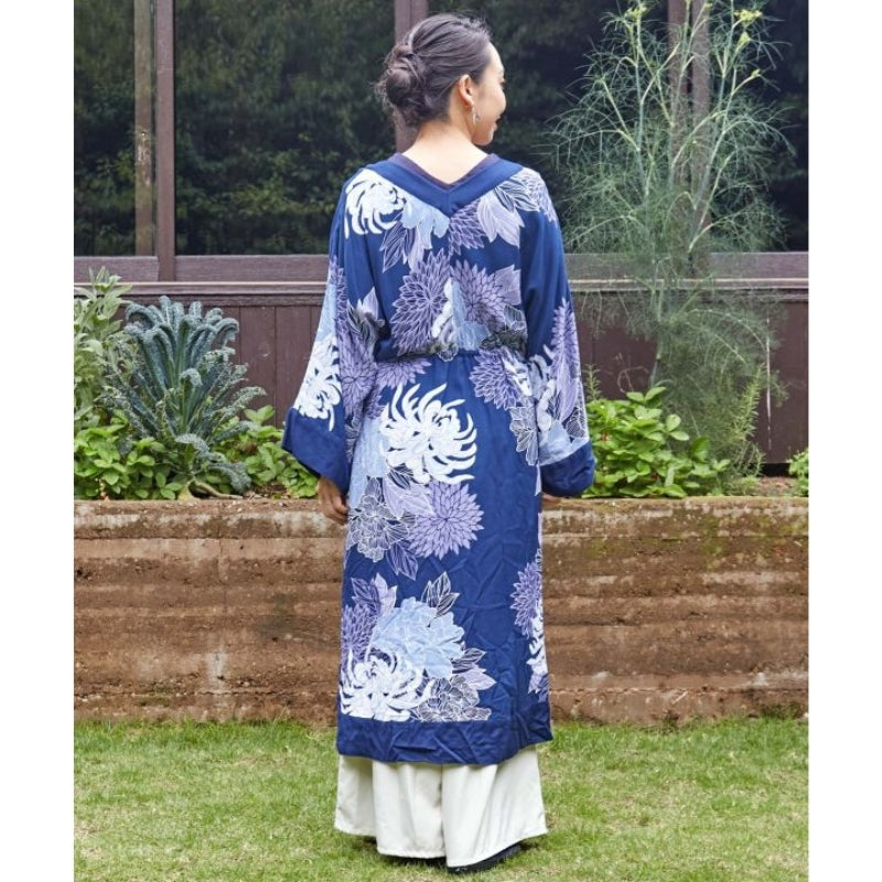Vestido Oversize con Estampado Japonés