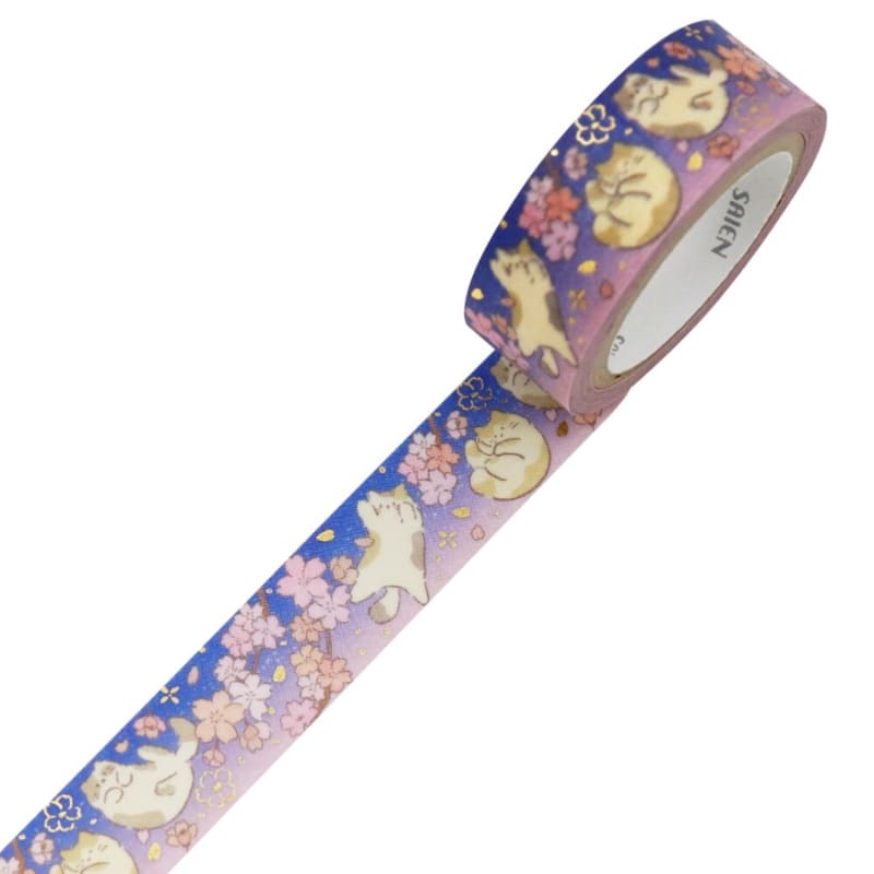 Washi Tape Japonés Sakura Gato